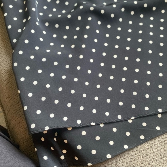 Lauren Ralph Lauren Black Polka Dot Sleeveless Top Size 12 - Picture 5 of 7